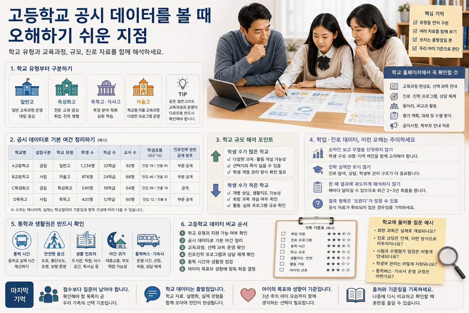 고등학교 공시 데이터를 볼 때 오해하기 쉬운 지점