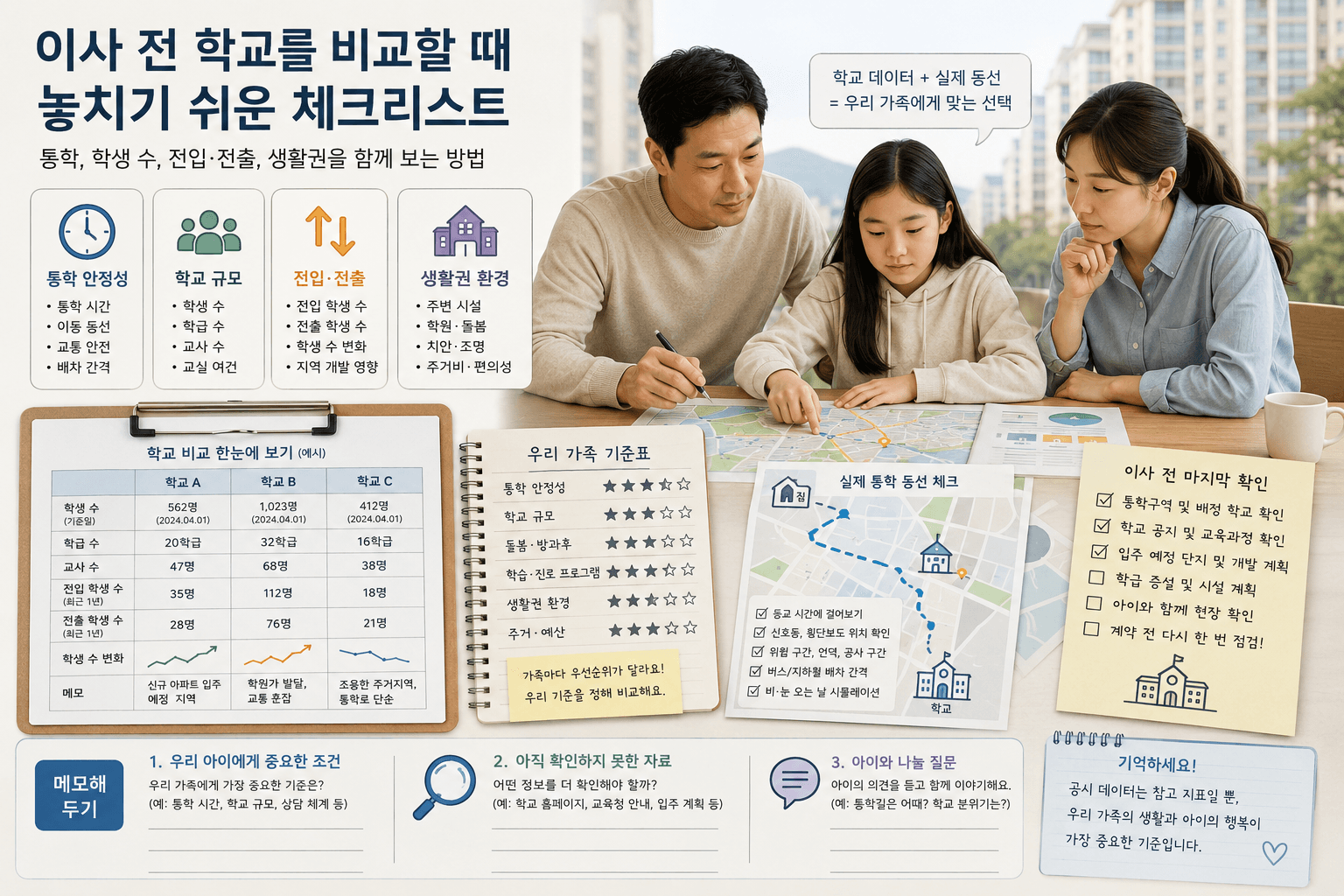 이사 전 학교를 비교할 때 놓치기 쉬운 체크리스트